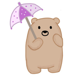 bear with umbrella