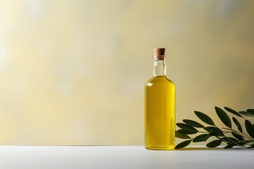 fresh olives and olive oil with copy space 