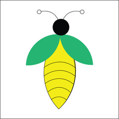 vector symbol honey bee simple