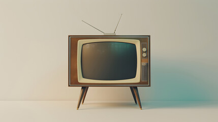 70s Television Design Echoes on White background 