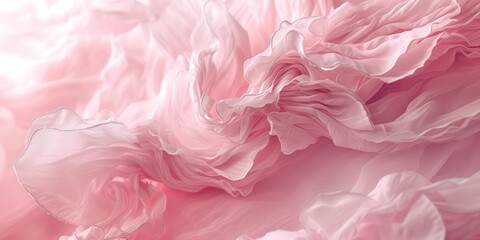 Pink pastel background with florals, delicate hues caressing the senses like a gentle breeze, soothing and tranquil. - obrazy, fototapety, plakaty