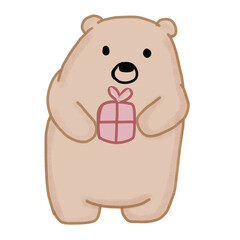 bear with a cup of coffee