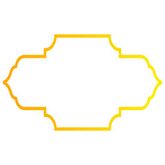 Luxury Gold Islamic Border, Vector Illustration.
