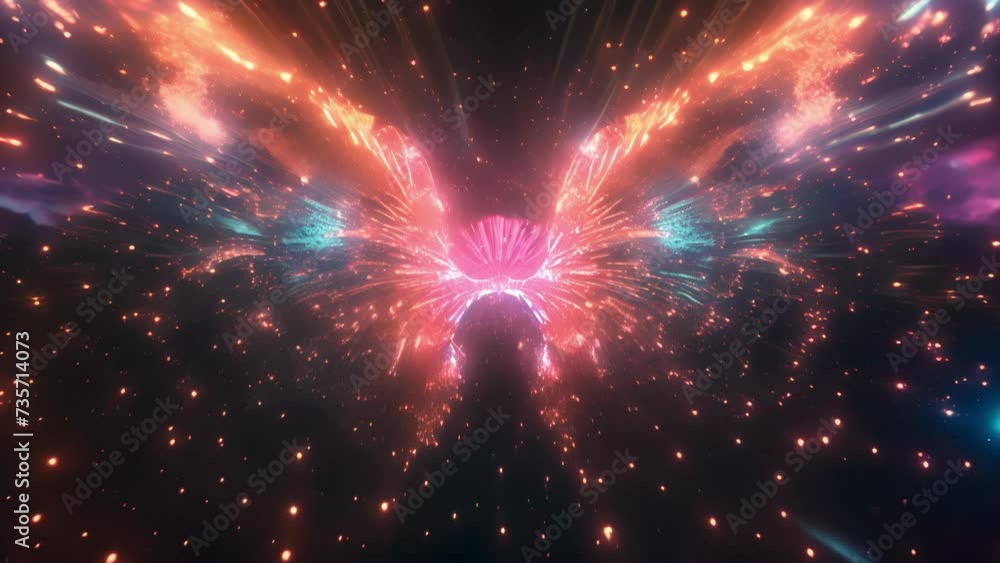 Poster witness the mesmerizing spectacle of equalizer bars sprouting into wings and soaring through a kalei
