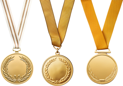 gold medal isolated on white