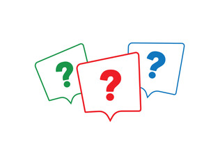 question mark on white backgroud	
