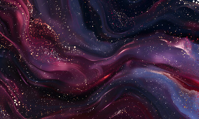 Obraz premium An abstract background comprising swirls of maroon and navy, Generative AI