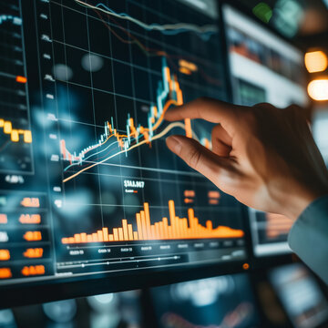 Business trend with graph