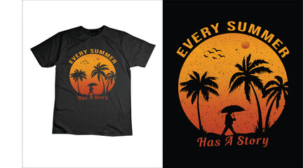 t shirt on the beach in summer vacation