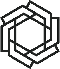  Simple Black Line Logo Template
