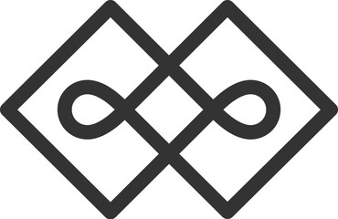 Flawless Monoline Emblem Minimalist Flat Logo Vector