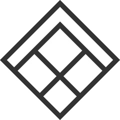 Flawless Monoline Emblem Minimalist Flat Logo Vector