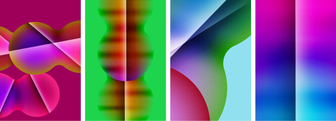 Liquid abstract shapes with gradient colors. Abstract backgrounds for wallpaper, business card, cover, poster, banner, brochure, header, website