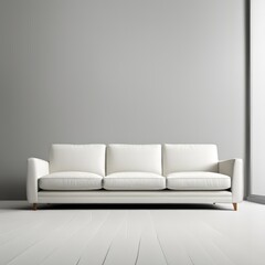 white sofa on modern interior background, living room, Scandinavian style, 3D rendering, 3D illustration