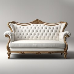 white sofa on modern interior background, living room, Scandinavian style, 3D rendering, 3D illustration
