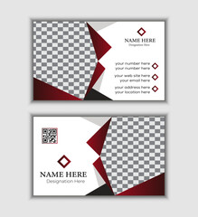 Blue and black  Business Card Layout template