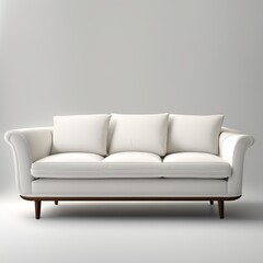 white sofa on modern interior background, living room, Scandinavian style, 3D rendering, 3D illustration