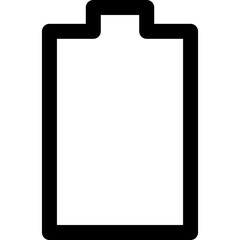 Empty Battery Outline Icon.