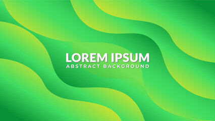 Beautiful and fashionable wavy green yellow gradient vector illustration.