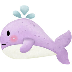 Sea animals watercolor so cute 