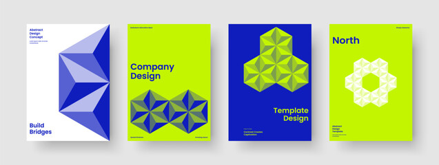 Fototapeta premium Creative Business Presentation Design. Geometric Poster Layout. Isolated Background Template. Book Cover. Banner. Brochure. Flyer. Report. Handbill. Brand Identity. Pamphlet. Catalog. Journal