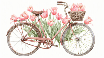 Fototapeta na wymiar Pink tulips