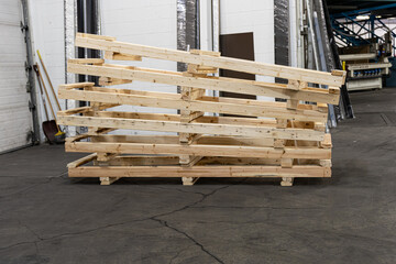 Stack of Crate Bases for shipping to customers