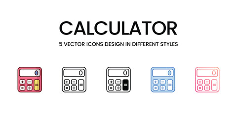 Calculator icon vector stock illustration.