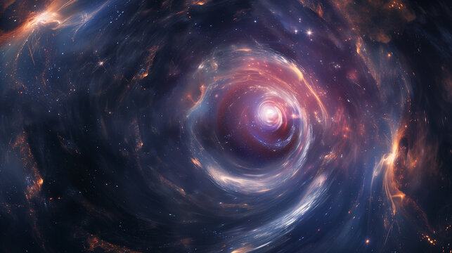 Supermassive black hole. AI generated.