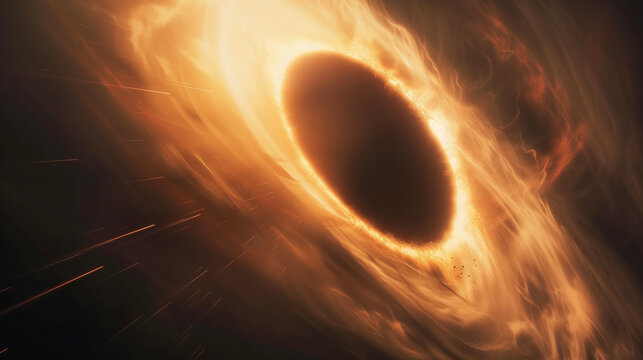 Supermassive black hole. AI generated.