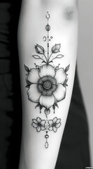 Black and white tattoo design