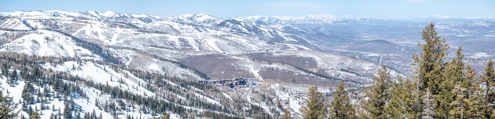 Deer Valley skiing panorama, Park City, UT, USA