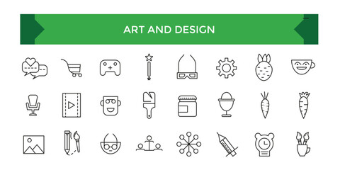 Art and design icons set, graphic draw squares design pencil ui icons collection © Rubbble