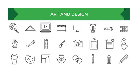 Art and design icons set, graphic draw squares design pencil ui icons collection © Rubbble