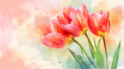 Obraz na płótnie Canvas Spring tulips