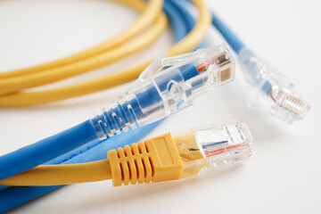 Ethernet cable for connect to wireless router link to internet service provider network.