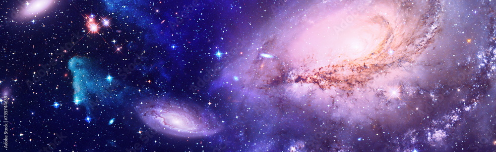 Wall mural nebula and open cluster of stars in the universe. abstract astronomical galaxy. elements of this ima