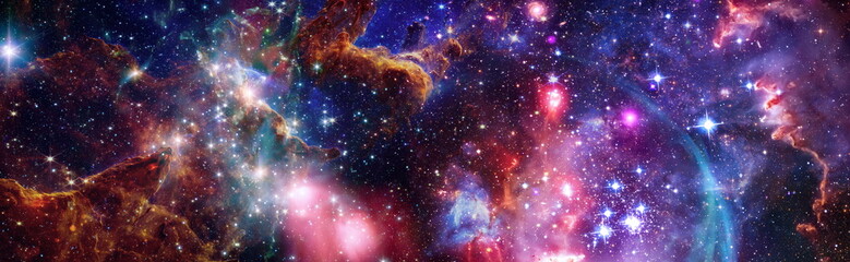 Stars and galaxies in outer space showing the beauty of space exploration. Elements furnished by...