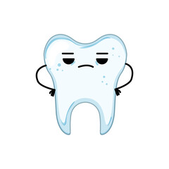 kid tooth character cartoon vector illustration