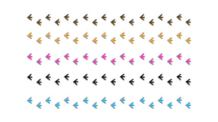 足跡、テロップベース、かわいい、ライン、アンダーバー