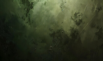 Fototapeta premium Dark dirty green brown khaki marsh olive abstract vintage background, Generative AI