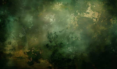 Fototapeta na wymiar Dark dirty green brown khaki marsh olive abstract vintage background, Generative AI