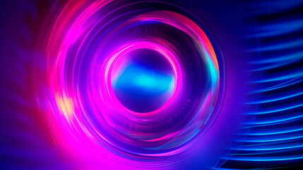 Naklejka premium Grainy gradient of neon colors, giving a futuristic and electric touch. Generative AI