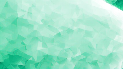 White and green geometric texture prism banner for minimalistic design 