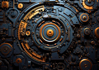 Industrial steampunk theme background