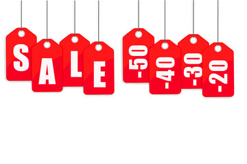 Discount price tag with discount minus 50 sale  illustration
