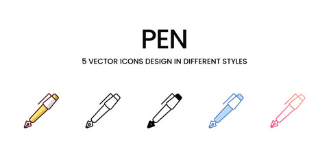 Pen icon vector stock illustration.
