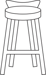 Stool Thin Line Icon