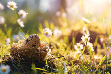 Obraz premium easter card, easter bunny with eggs, easter eggs and flowers, easter eggs in a basket, easter eggs and flowers on a white background, easter wall paper and background for social media 