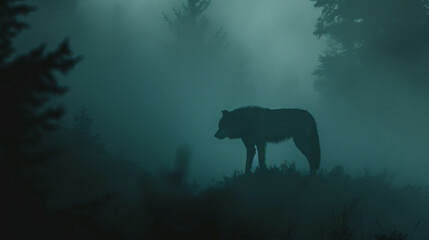 Naklejka premium werewolf silhouette